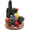 Kocris Casa Piante grasse Cactus Pianta Pesce Serbatoio Decorazioni Oasi Deserto Decorazione Scultura Collezione Rettile Tartaruga Lucertola Ragno Serbatoi Figurine Decorazione Statua Ornamento