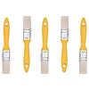 HARDY WORKING TOOLS M7 - Set di 5 Pennelli Piatti Universali da 20 mm, Serie 37, Setole Sintetiche, Ghiera in Acciaio, Manico in Plastica - per Impregnare il Legno e Verniciare il Metallo