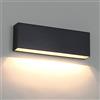 DAWALIGHT Applique da Esterno LED Moderno 6W 3000K Bianco Caldo IP65 Impermeabile Lampade da Esterni a Parete per Giardino Corridoio Portico Balcone Mare Via, Plastica, Grigio scuro