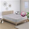 Materasso memory rigido H21cm lato invernale ed estivo, tessuto argento antimicrobico anallergico. SILVER WHITE 90x195 cm