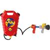 Simba - Sam Le Pompier - Pistola ad acqua di ricarica - 23 cm - Lancia antincendio - Spallacci regolabili - 109252293002 Rosso