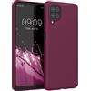 kwmobile Custodia Compatibile con Samsung Galaxy A12 Cover - Back Case per Smartphone in Silicone TPU - Protezione Gommata - viola bordeaux