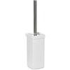 TATAY Spazzolone Bagno WC | Poliresina Decorativa e Robusta | Scopino Bagno WC Funzionale | 7,5 x 7,5 x 35 cm - Collezione Iconik - Bianco
