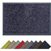 Astra Tappetino antipolvere di alta qualità - zerbino per interni - lavabile a 30° C - tappeto cucina - corridoio - blu-grigio 60x180 cm