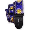P Perri's Leathers Ltd. Perri's Leathers Ltd. - Tracolla per Chitarra - Nylon - Jacquard - Hello Sunshine - Blu - Regolabile - Per Chitarre Acustiche/Elettriche/Bassi - Fabbricata in Canada (TWS-7009)