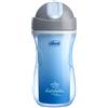 Chicco Sport Cup Borraccia Con Cannuccia per Bambini, Tazza Biberon per Imparare a Bere, Antigoccia, Bottiglia Termica con Cannuccia in Silicone Flessibile Resistente ai Morsi, Blu, 14 Mesi+