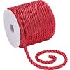 PH PandaHall 5mm Corda Intrecciata in Poliestere Cordino Decorativo Ritorto, 18m Cremisi Corda Decorativa Intrecciata per Decorazioni per la Casa Avvolgimento Regalo Natale Fai Da Te
