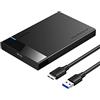 UGREEN Case Esterno per Disco Rigido 2.5 USB 3.0 UASP 5Gbps, Enclosure Hard Disk per 7mm e 9.5mm SATA I II III HDD SSD Compatibile con WD Toshiba Seagate Hitachi, PS4, Xbox ECC