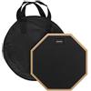 World Rhythm WR-606 10 pollici Drum Practice Pad - Pad per batteria silenzioso da 10 pollici per principianti con borsa per il trasporto