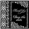 Stencil You and me thank you save the date