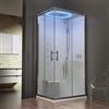 Novellini Eon A 80 Box Idromassaggio e Hammam - RUBINETTERIA: Miscelatore Meccanico - Altezza Piatto Doccia : H 11,5 cm - Colore Profilo : Bianco - Colore Pareti Interne : Bianco Lucido - Optional : Senza Addolcitore per Sauna - Optional : Senza Sgabello