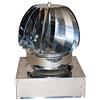 DIELLESHOPPING Comignolo girevole aspiratore fumi fumaiolo eolico testa radiante in acciaio inox AISI 304 base quadrata -varie misure- (37x37)