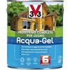 3V3 Impregnante Protettivo Completo Legno Acqua-Gel Antigoccia V33 - Varie Colorazioni (2,50 Lt, Mogano)