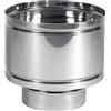 UTILE.STORE Fumaiolo a cappello Antivento A Botte in Acciaio Inox AISI 304. Terminale della canna fumaria con disco anti-pioggia (Ø CM 10)