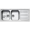FRANKE Lavello Radar inox RRX621 cm 116 2 vasche e gocciolatoio laterale - Bordo slim acciaio da incasso (Gocciolatoio a DESTRA)