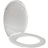 IDROTOP Copriwater per POZZI GINORI FANTASIA AVVOLGENTE TERMOINDURENTE BIANCO cerniera inox