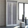 HDcasa Box doccia 110 cm modello Giada estendibile in PVC doppia anta con pannelli semitrasparenti apertura centrale a soffietto colore bianco