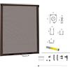 kolidur Zanzariera Finestra A Rullo Scorrevole e Accorciabile con Kit Fai Da Te In Alluminio Verniciato Istruzioni Inclusi (80x170 con frizione, Marrone)