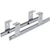 FIX & EASY FIX&EASY Guide scorrevoli 27mm per ripiano porta-tastiera cassetto con blocco, binario con cuscinetti a sfera scorrevole zincato 400mm, estraibili per tastiera mouse e laptop vassoio piattaforma