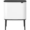 Brabantia Bo Touch Bin Pattumiera, Metallo, Bianco, 3 x 11 Litri