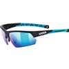 Uvex sportstyle 224 Set, occhiali sportivi unisex, incl. lenti intercambiabili, incl. lenti intercambiabili con indice di filtrazione 0, 1 e 3, black blue/blue, one size