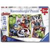 Ravensburger - Puzzles Marvel Avengers Confezioni Da 3 | Puzzle Bambini 5 Anni O Più | Regalo Bimba 5 Anni 3 X 49 Pezzi | Puzzle Bambini 21 X 21 Cm | Puzzles Perfetti Ravensburger