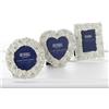 Shudehill Giftware Set di 3 mini cornici portafoto in argento lucido con corallo, in scatola