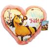 Joy Toy Spirit Run Wild 19374 - Cuscino Peluche a Forma di Cuore, 33 x 33 cm, Multicolore