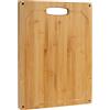 ARTECSIS Tagliere in legno di bambù, 23 x 33 cm, piccolo/con tappo in silicone, scanalatura e manico