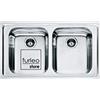 FRANKE Lavello Radar inox RRX620 cm 86 2 vasche - Bordo slim acciaio da incasso