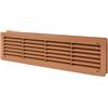 Vent Systems 460 x 140 mm (440 x 120 mm) Registro aria porta - feritoie per porte - Griglia di ventilazione - Griglia di ventilazione - bagno, armadietto, garage attraverso la porta - Colore: marrone