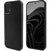 Moozy Lifestyle. Cover per Samsung A52s 5G e Samsung A52, Nero - Custodia in Silicone Premium con Finitura Opaca e Fodera Morbida in Microfibra, Phone Case Cover Leggero