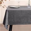 SEASHORE TREE Tovaglia impermeabile rettangolare Grigio fumo 140 x 180 cm Lino Effetto | Tovaglia antimacchia tovaglie elegante Cucina Soggiorno Natale Nuovo Anno Festa
