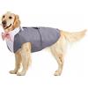PUMYPOREITY Vestito Cotone per Cani Maglietta Shirt Cani Cappottino Completo Elegante con Papillon Abbigliamento Costume per Cani Feste Halloween Matrimoni Compleanno Natale(Grigio, XXL)