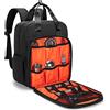 CURMIO Borsa da barman Borsa da viaggio Kit da barman Zaino con scomparti imbottiti, Borsa da trasporto portatile per set di attrezzi da bar, perfetta per feste all'aperto in casa, SOLO borsa, Nero