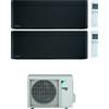 Daikin CONDIZIONATORE DAIKIN STYLISH TOTAL BLACK WI-FI DUAL SPLIT 12000+15000 BTU INVERTER GAS R-32 2MXM68N A+++