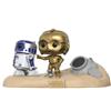 FUNKO POP MOVIE MOMENTS STAR WARS R2 D2 C3 PO ESCAPE POD LANDING VINYL FIGURE NE