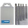 Krino 03057700 - Set Punte Superior con Attacco Esagonale 1/4 per Muro e Cemento - 5 Pezzi
