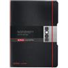 Herlitz - Taccuino my.book flex, formato A4, con copertina intercambiabile in PP ed elastico di chiusura, 2 x 40 fogli, colore: Rosso/Nero