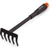 Mivos Rastrellino a 5 Denti per la Cura del Giardino / Un Piccolo Rastrello in Acciaio / Rastello a Mano del Giardinaggio per Fiori / Larghezza: 9 cm