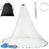 Croch 3.6M Rete da Pesca a Lancio Della Mano 1CM Maglia di Nylon per Esche Pesci