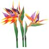 Rikyo 3 pezzi grandi uccelli del paradiso 73,7 cm,fiori permanenti Strelitzia imitando piante tropicali,parte floreale realizzata in PU,piante artificiali per casa e ufficio,stelo fiore 0,8 cm(arancione)