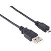 PremiumCord Cavo di collegamento USB - Micro USB 1,5 m, USB A maschio a Micro B maschio, USB 2.0 ad alta velocità, 5 pin, 2 schermati, AWG28, colore: nero, lunghezza 1,5 m