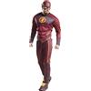 Rubie's Rubie' s costume deluxe da Flash, ufficiale DC Comics, da adulti, taglia XL, busto 112-117 cm, vita 91,5 cm, cavallo 84 cm