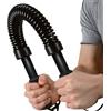Physionics® Power Twister - Pieghevole, Robusto, Resistenza a Scelta (20/30/40/50kg), in Acciaio, Attrezzo Pettorali e Braccia, Nero - Molla Fitness, Manubrio Barra Flessibile, Barra Pettorali