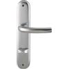 HOPPE 2947441 - Maniglia Tokyo su piastra lunga, distanza 90 mm, per porta spessore 37-42 mm, effetto acciaio INOX