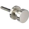 HOPPE 817962 Pomello per Porta su Rosetta Rotonda, Forma cilindrica, in Acciaio Inox Opaco, 1 Pezzo
