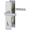 Hoppe porta di casa porta d' ingresso Maniglia London - OE di Norma distanza 88 mm, argento anodizzato, Piastra lunga cilindro a profilo per porte dello spessore di 62 - 72 mm, senza nucleo ANTISCASSO, certificazione: RC2 dopo EN 1906, 1 pezzi sicurezza …