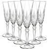 RCR Cristalleria Italiana 6x 160ml Melodia Flute da Champagne in Vetro - Riutilizzabile Nozze Anniversario Compleanno Festa Vino Cocktail Bicchieri Set - Di RCR Crystal