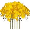 FagusHome 6 Pz Fiori Orchidea Phalaenopsis Fiori Artificiali Artificiali Phalaenopsis Fiori 80cm Orchidea Artificiali Pianta Finta per Decorazione (Giallo)